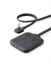 Anker Nano Charging Station 6-in-1 67W USB C Power Strip 2-Outlets Flat Plug 5ft