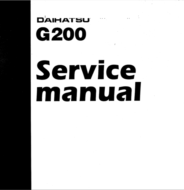 Daihatsu Charade G200 Factory Service Repair Manual | eBay