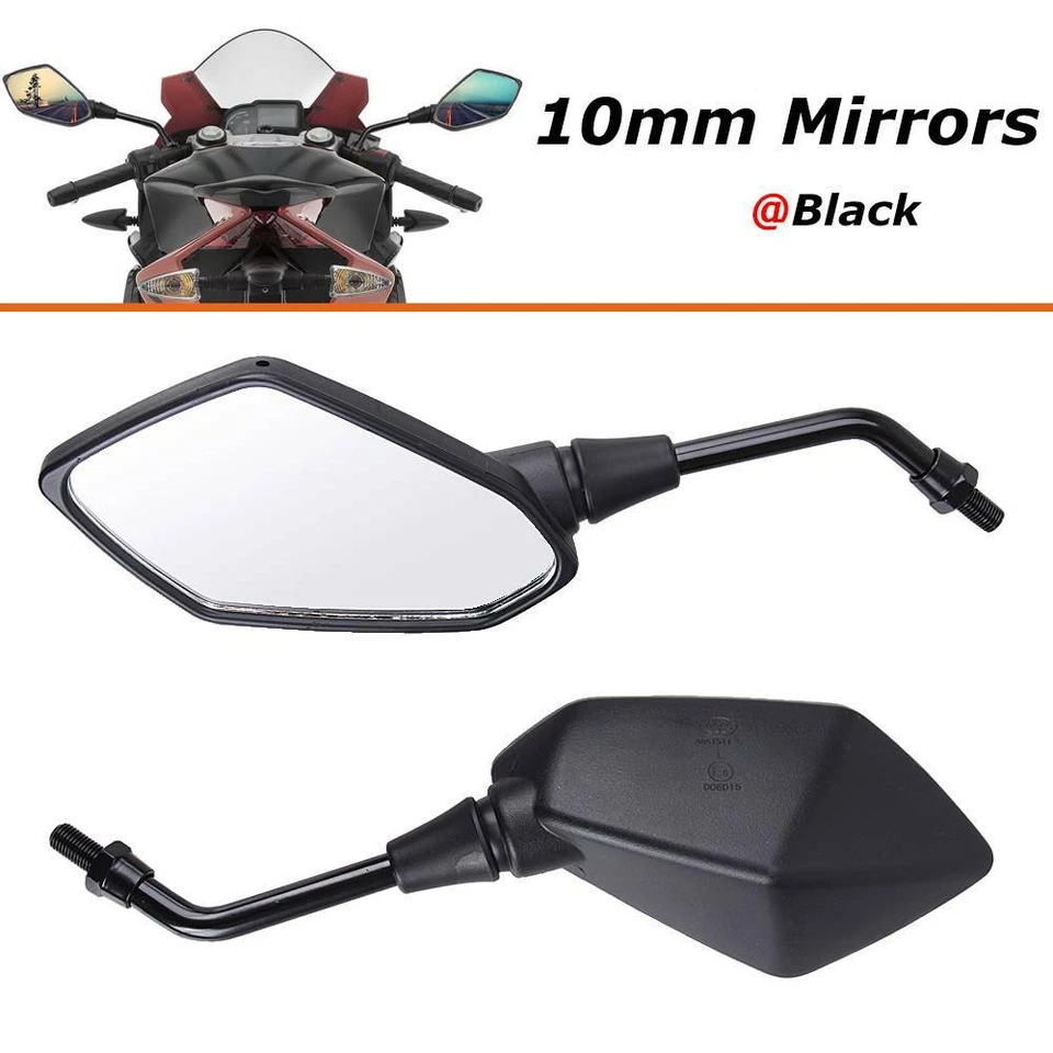 Espejos retrovisores laterales negros para motocicleta Honda Grom 2020 2019 2018 2017 2016 Foto 3 de 4