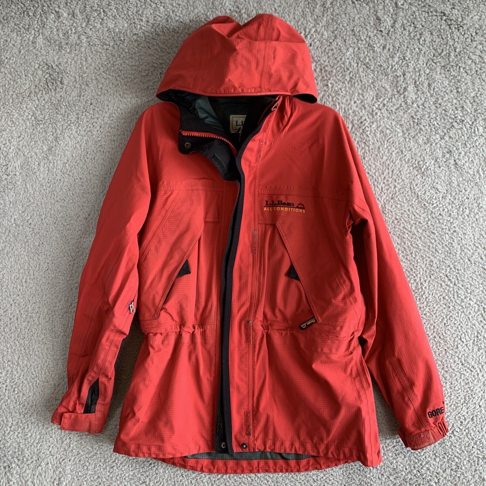 Vintage LL Bean All Conditions Jacket Small Reg Women’s Gore Tex Red Full  Zip