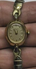 Vintage Women's Timex Manual Wind Watch 18mm Gold Tone Stretch Band