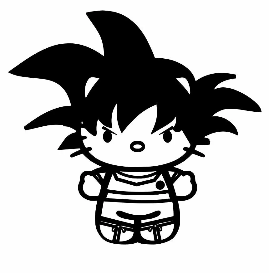 Chibi Goku Dragon Ball Z Cartoon Car Bumper Sticker Decal- 3'' or 5