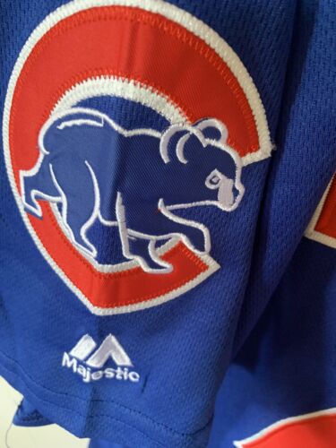 NWT New XXL Majestic Joe Maddon Chicago Cubs Jersey Authentic Blue World Series - Picture 6 of 9