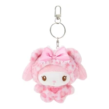 My Melody PINK Cheetah Leopard Print Mascot Plush Key Chain Bag Holder