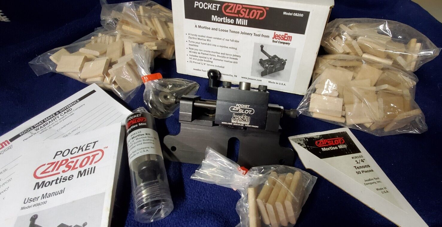 JessEm Zip Slot Mortise Mill &Tenon Joinery Tool 08200 + 200 Extra