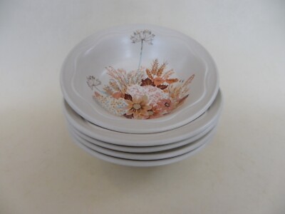 Poole Keramik ''Summer Glory'' 5er Set Schalen mit Rand, 15,5 cm Durchmesser.