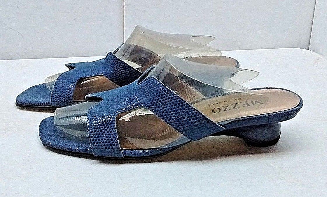 Mezzo di Vaneli Donne blu Leather Heel Slide Sandal Casual Dress Formal scarpe 8N Mezzo di Vaneli Donne blu Leather Heel Slide Sandal Casual Dress Formal scarpe 8N grandi risparmi