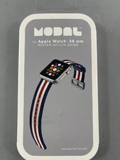 MODAL Nylon Band for 38mm and 40mm Apple Watches NEW Blue/Red/White
