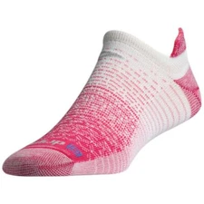Drymax  Running Sock Womens   Sz M Thin Pink/White  No Show Tab