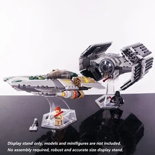 Display Stand for LEGO 75150 A wing and TIE fighter, two Acrylic 3D stands only.
