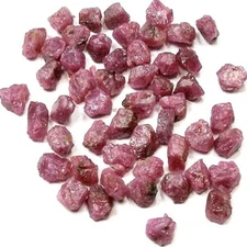 Savanna Ruby rough corundum gemstone crystal 2 singles Raw uncut lapidary cabs