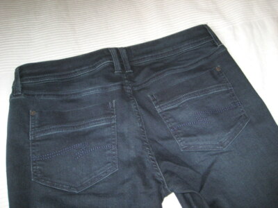 Street One JEANS Hose YOSI Slim Fit low dunkel blau Risse W 29 L 32 TOP Zustand