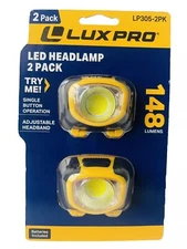 Luxpro LED headlamp 2 Pack adjustable Headband 148 Lumens Lp305-2pm