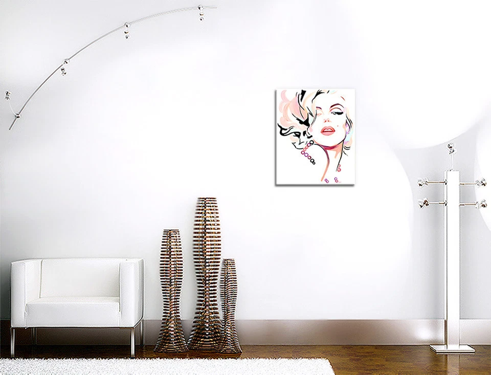 NOVAARTE Acryl Bild Gemälde Frau Abstrakte Malerei Kunst Modern Porträt ORIGINAL - Bild 3 von 4