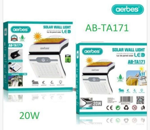 Applique Esterno AB-TA171 LED 20W Pannello Solare Luce Fredda Faro Crepuscolare - Picture 2 of 2