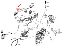MB GLE W167 Vorderer rechter T&uuml;r-Au&szlig;engriff LHD A09976054019999 NEUES ECHTES