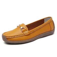 New Flats Genuine Leather Moccasins Woman Casual Slip-on Loafer Female Boat Shoe