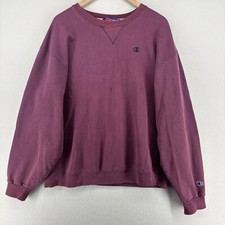 CHAMPION Sweatshirt L Reverse Weave Pullover Jumper Cotton Blend Purple VTG