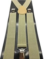 New Fashion Beige Vintage Men Women Formal Wear Wedding Suspender