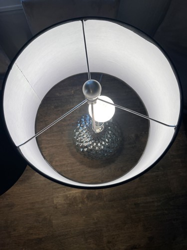 Contemporary Glass And Metal Lamps Mercury Style Table Lamps Set of 2 - Picture 5 of 13
