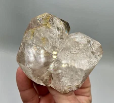 265 g Herkimer Diamond Twin Cluster w/ Golden Iron Oxide, Rainbows, Perfect Term