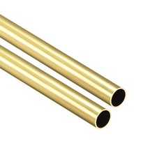 2 x Brass Round Tube 300mm Length 8mm OD 0.5mm Seamless Straight Pipe Tubing