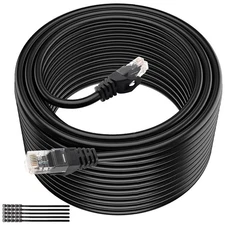Cat6 Outdoor Ethernet Cable 300FT PVC & LLDPE UV Double Jacket, Direct Burial...
