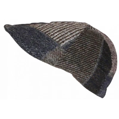 Béret Casquette Plate Marron Patchwork en Laine Style Anglais Landwel-Taille un - Photo 1/4