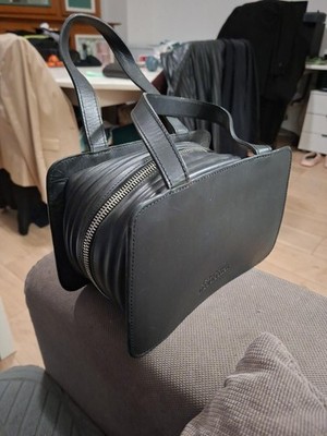 Vintage JEAN PAUL GAULTIER Handtasche Leder schwarz - Modell Akkordeon