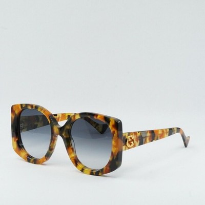 Gucci Women Sunglasses Havana Gradient Blue Butterfly  display picture 1