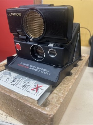 Rare Polaroid SX-70 Supercolor Autofocus Executive W/Microscope