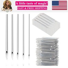 50pcs Piercing Needles Kit - 12G 14G 16G 18G 20G Mixed Gauges, 316L Stainless...