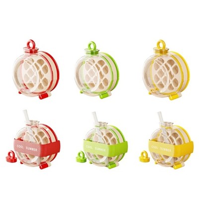 Outdoor Ice Cubes Storage Bottle With Drinking Straw Leak proof For Cold