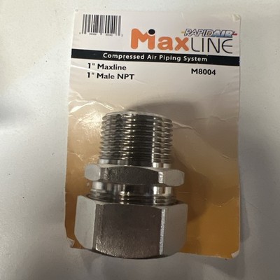 1'' MAXLINE TUBING TO 1'' MALE NPT FITTING FOR COMPRESSED AIR M8004