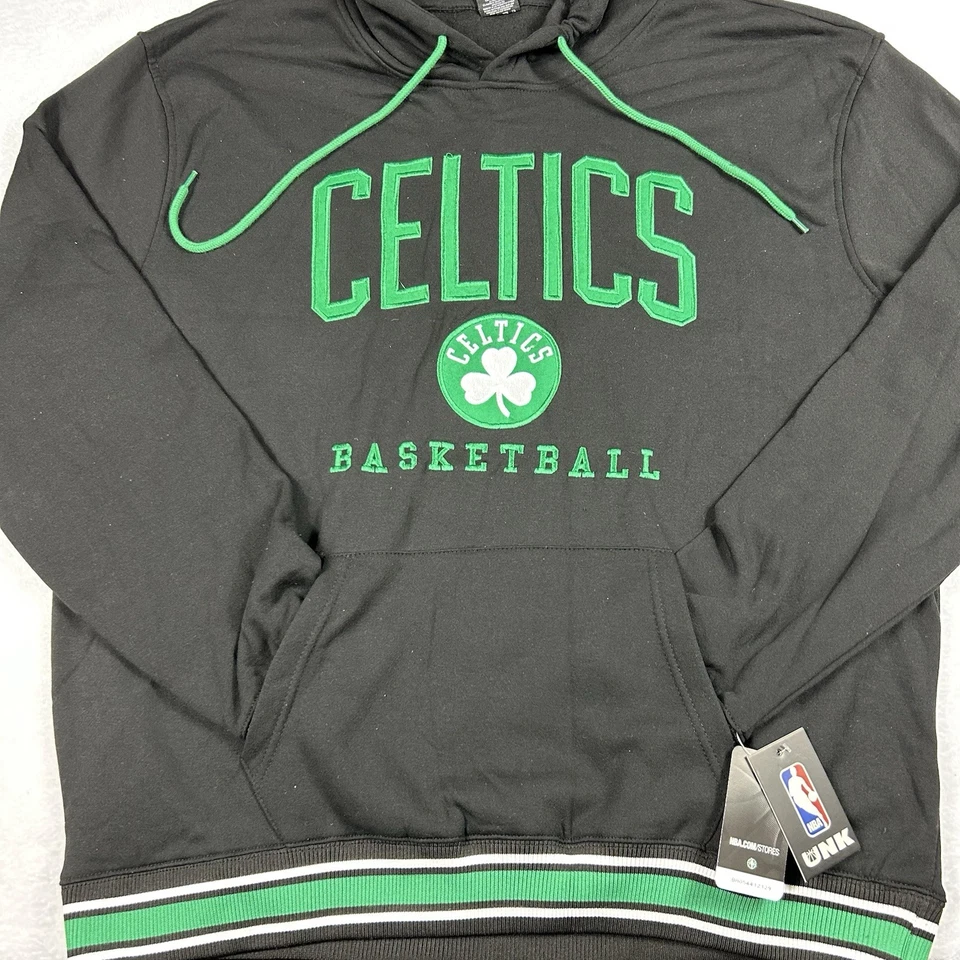 Boston Celtics Men's UNK Pullover Hoodie Size 2XL Black Performance Sweatshirt - Image 3 of 4