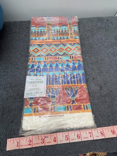 vintage 1977 party paper tablecloth egypt egyptian king tut american greetings - Bild 5 von 12