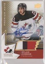 2020 Team Canada Juniors Men's U-20 Autos /199 Dylan Cozens #39 Patch Auto 8tn