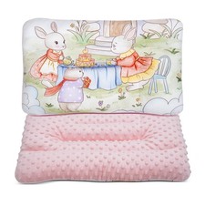 1Pcs Toddler Pillow Double Sided Breathable Soft Cotton Minky Dot Fabric Ki...