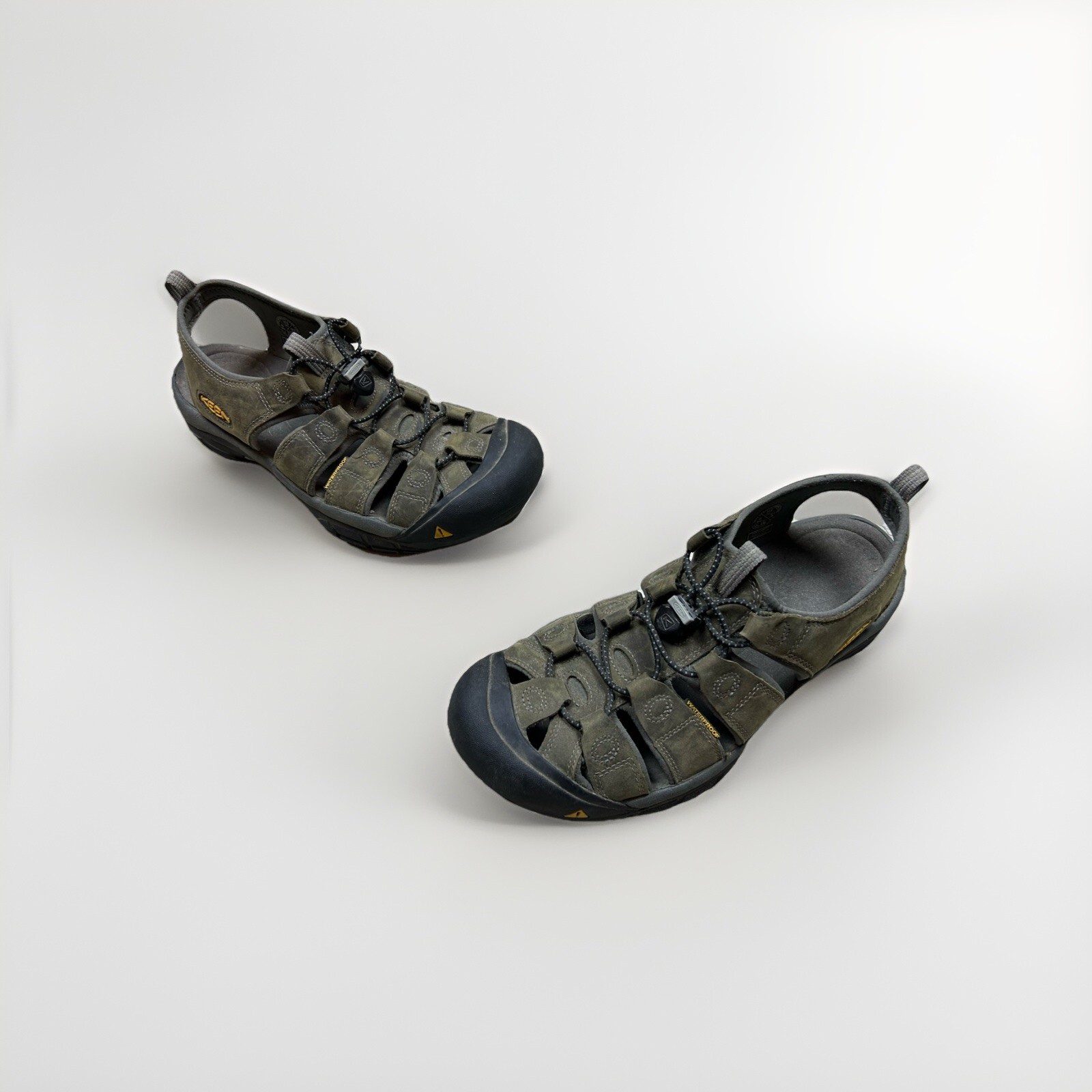 Keen Shoes Uomo 11.5 Sandali da Escursionismo Newport Pelle Marrone Impermeabili da Passeggio