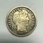 1894 Barber Silver Dime VG Details-Slightly Bent