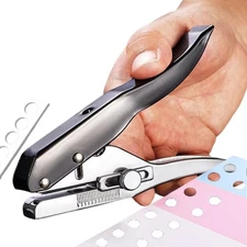 Single Hole Punch Heavy Duty Handheld Paper Punch 3/8 Inch - 10Mm, Black