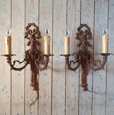 2 applique stile antico applique francese ottone massiccio colore bronzo