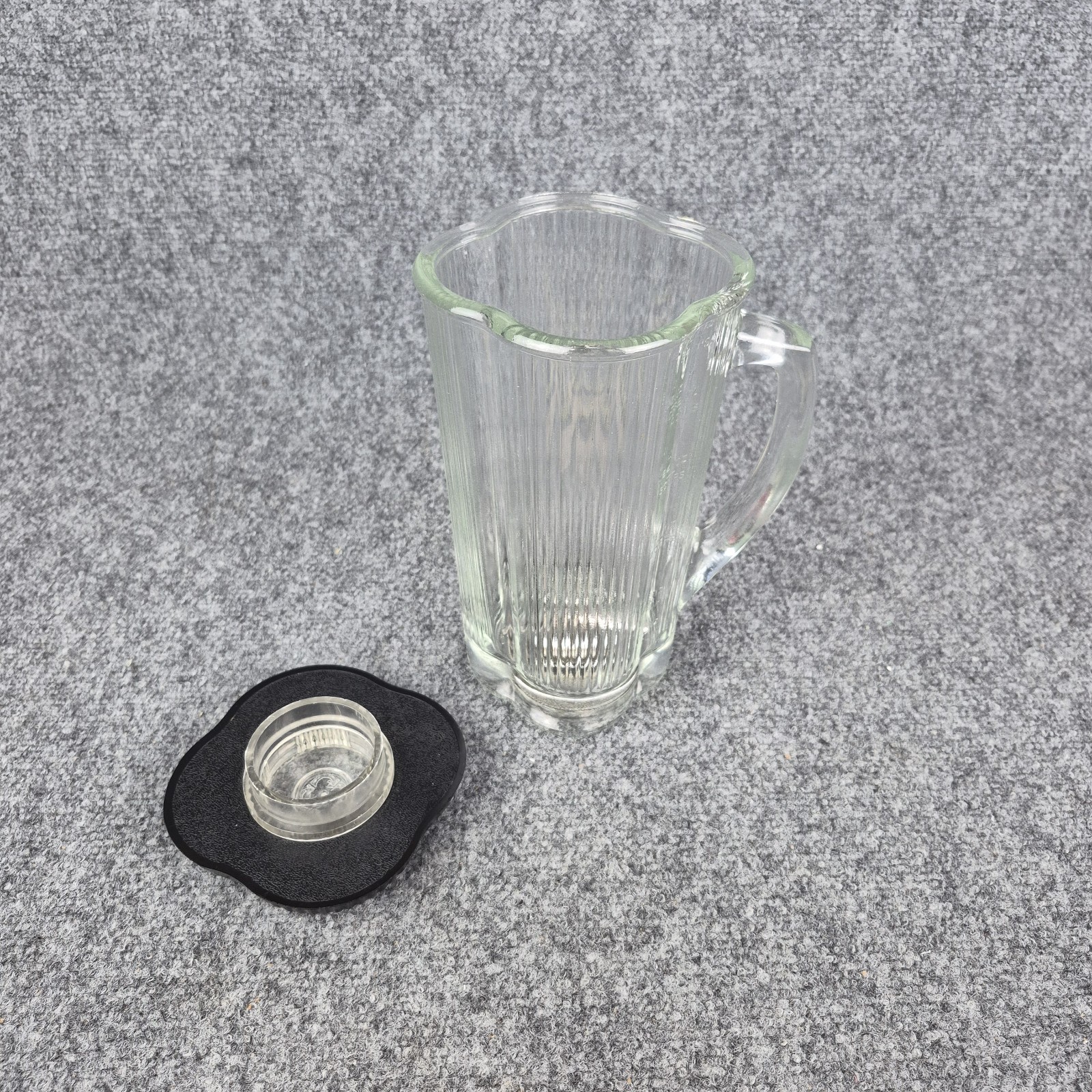 Vintage 1940s 1950s Waring Blendor 700 Glass Blender Jar Clover Ribbed Lid