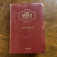 Vintage Merck Manual Volume I 15th Edition 1987 General Medicine Softcover Book