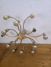 Vintage Deckenlampe Space Age Sputnik 10-flammig Messing Ø 53cm