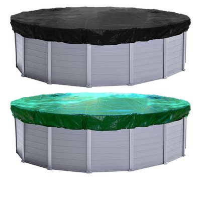 Poolabdeckung Oval | Sommer & Winter Poolplane UV-Resistente Abdeckplane 200g/m²