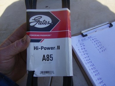 GATES HI-POWER A85 V BELT