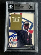 Shaquille O'Neal HOF Signed 1992-93 Skybox Draft Picks #DP1 RC BAS BGS AUTO