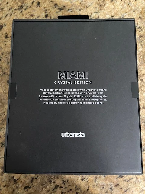 MIAMI CRYSTAL EDITION HEAD PHONES URBANISTA NEW NEVER OPENED BLK DIAMOND COVERED - Image 3 of 4