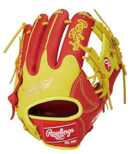 美品　Rawlings THE GOLD GLOVE TEAMクリーム/レッド 格安 Gold 2023 July Rawlings Glove Hide the of Heart Club
